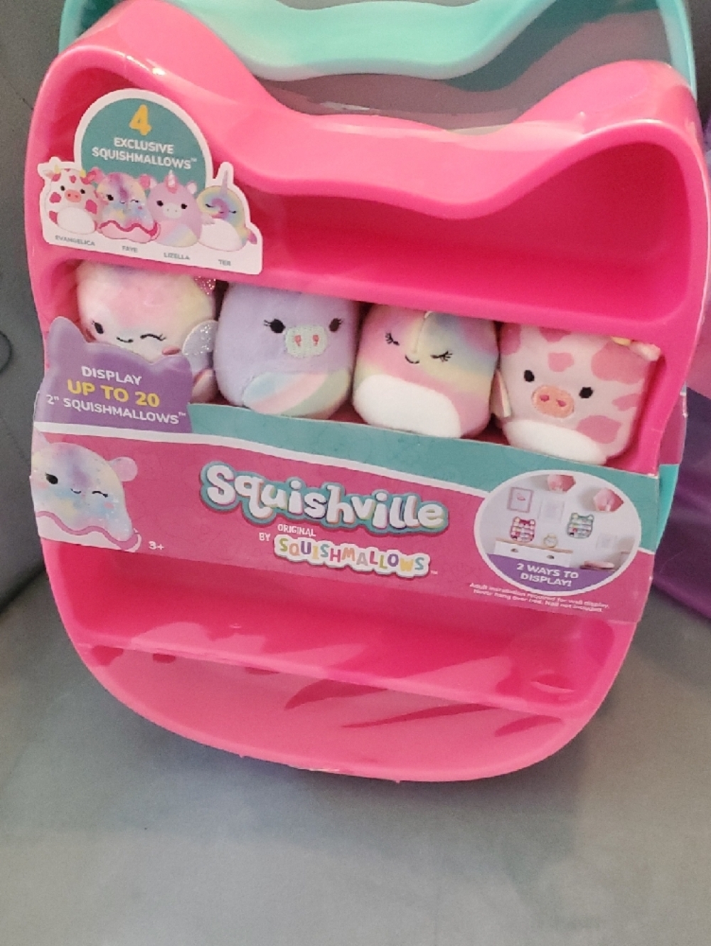 3 Squishmallows Display Shelves W/ 12 Total Squishville - Picture 3 of 8
